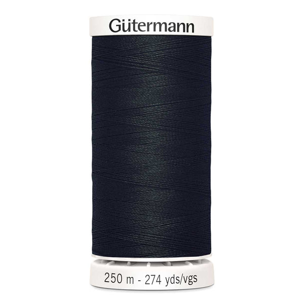 Gütermann 100% Poly Thread - 250m - Black #000